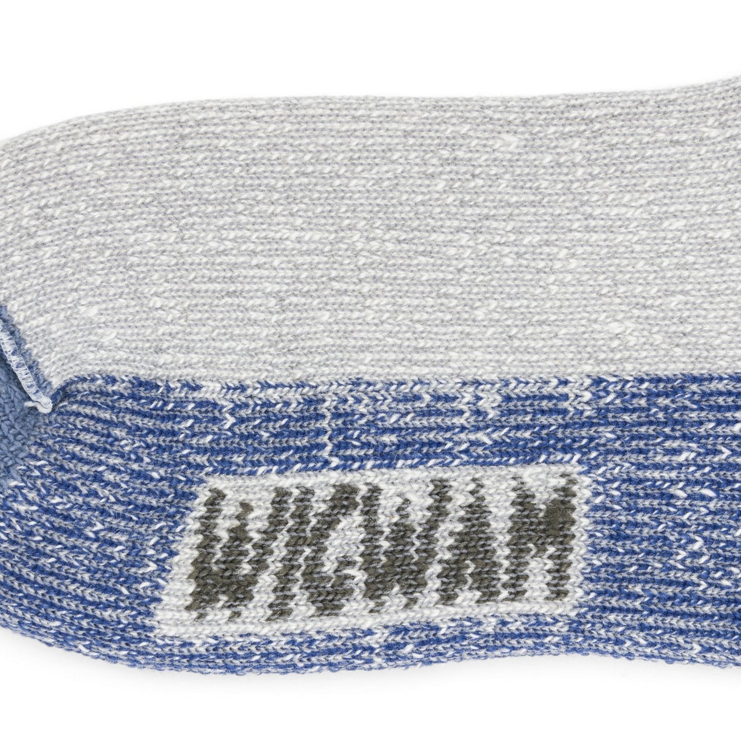 Grey/Denim knit-in logo
