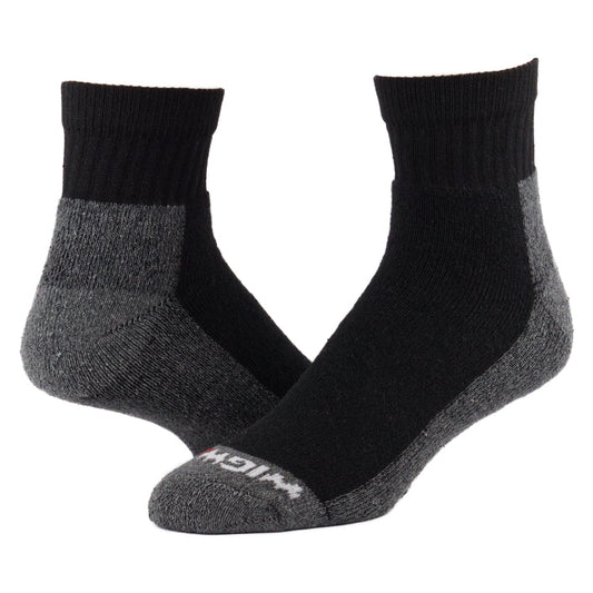 At Work Quarter 3-Pack Cotton Socks - Black