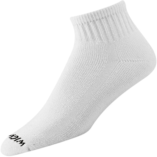 Super 60® Quarter 6-Pack Midweight Cotton Athletic Socks - White full product perspective