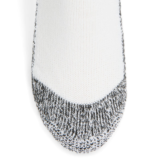 At Work Steel Toe Crew Sock - White/Black toe perspective