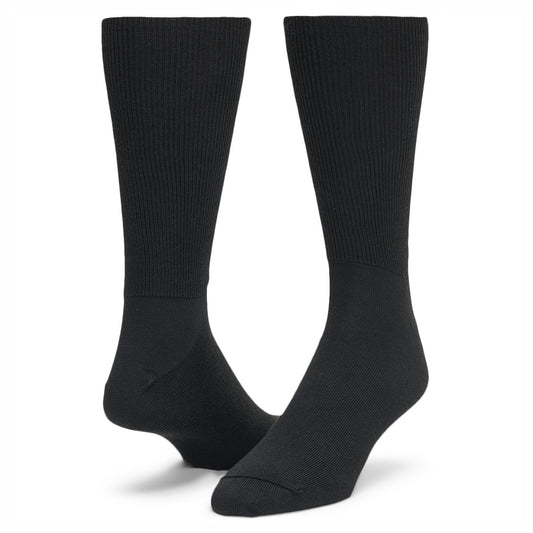 Diabetic Walker Crew Sock - Black full product perspective