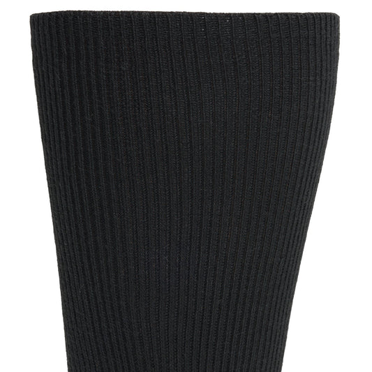 Diabetic Walker Crew Sock - Black cuff perspective