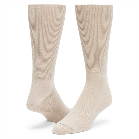 Diabetic Walker Crew Sock - Khaki full product perspective