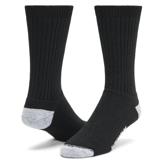 Diabetic Sport Crew Sock - Black full product perspective