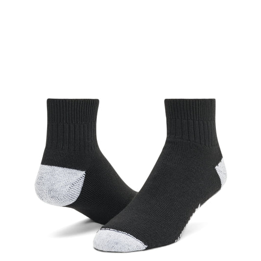 Diabetic Sport Quarter Sock - Black full product perspective