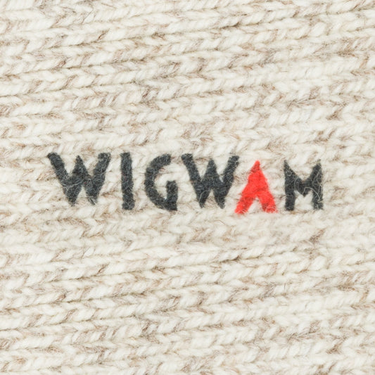 El-Pine Crew Sock - Grey Twist knit-in logo