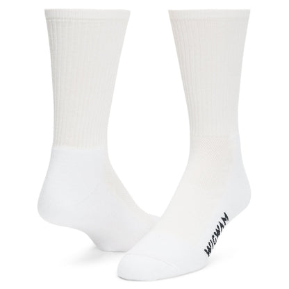 Cool-Lite Crew Sock - White full product perspective - made in The USA Wigwam Socks