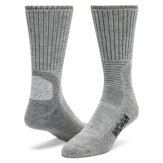 Hiking Outdoor Crew Sock - Light Grey Heather full product perspective