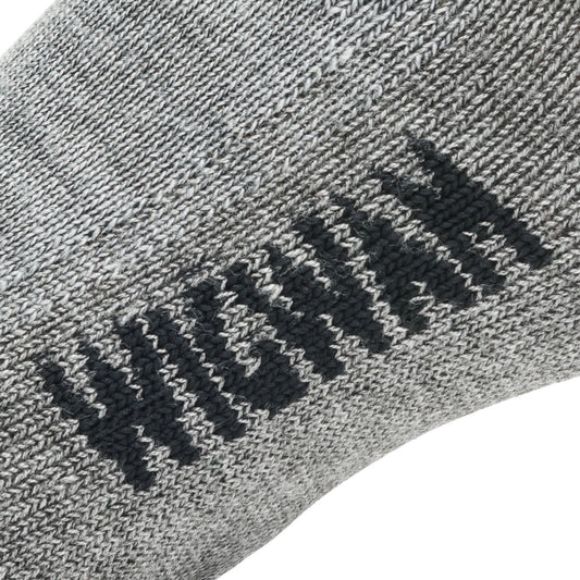 Hiking Outdoor Crew Sock - Light Grey Heather knit-in logo