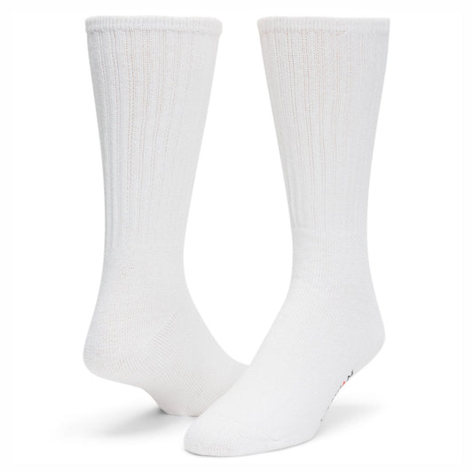 Volley 3-Pack Midweight Athletic Cotton Crew Socks - White full product perspective