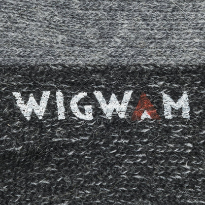 At Work Double Duty 2-Pack Crew Socks - Grey knit-in logo - made in The USA Wigwam Socks